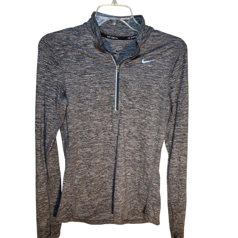 Nike Running Dri-Fit Long Sleeve 1/4 Zip Womens Size X Small Thumb Holes 1/4 Zip